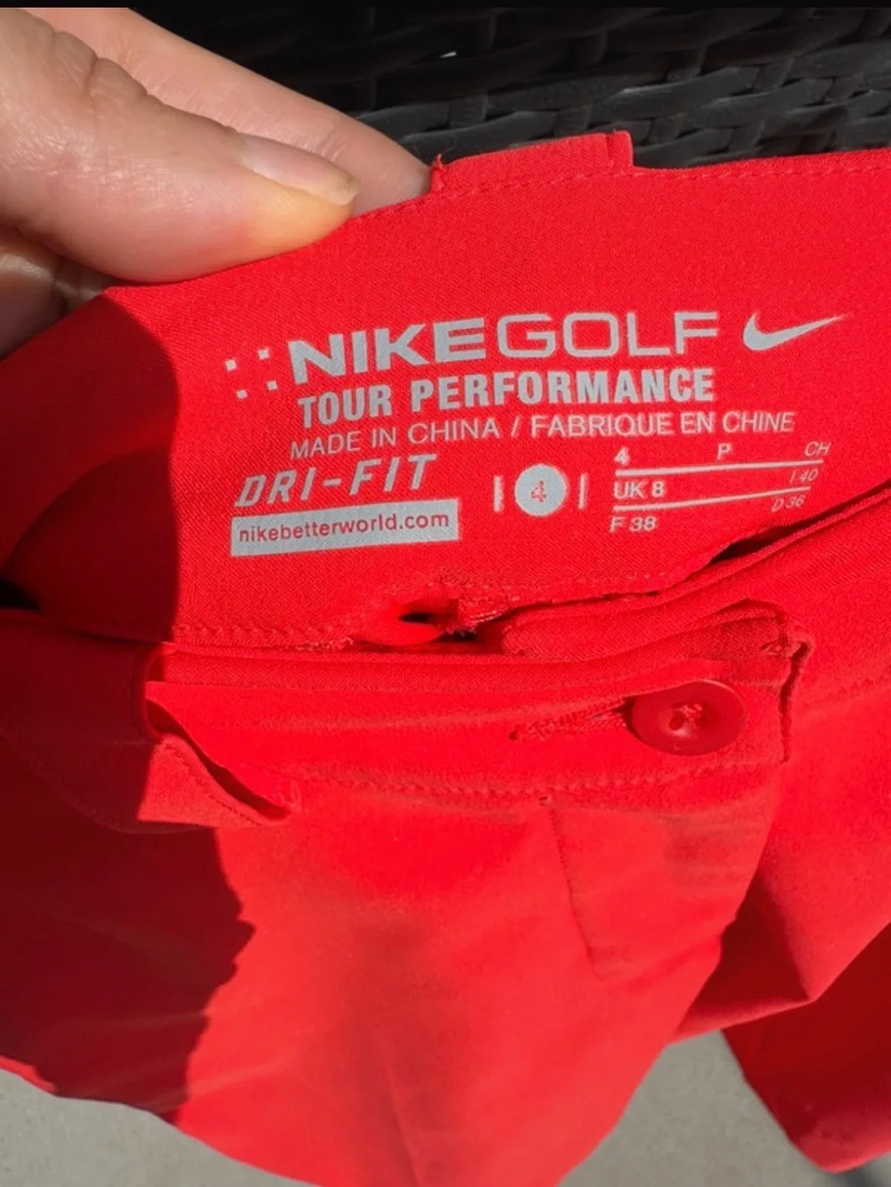 Women’s Nike Golf Bermuda Bright Red Orange Shorts- Size 4